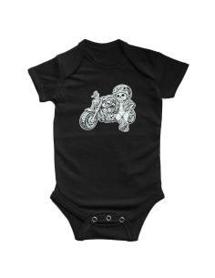 Body Bebé Motard Caveira Moto Custom | Roupa Bebé Biker