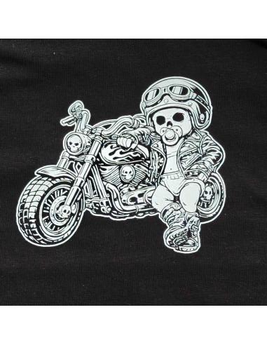 Body Bebé Motard Caveira Moto Custom | Roupa Bebé Biker