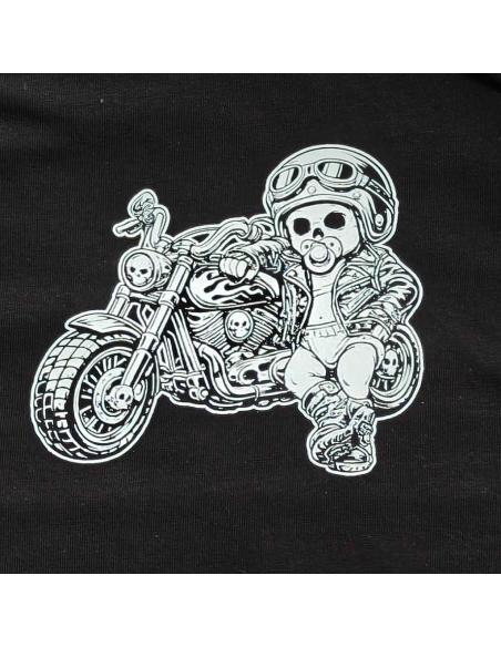 Body Bebé Motard Caveira Moto Custom | Roupa Bebé Biker