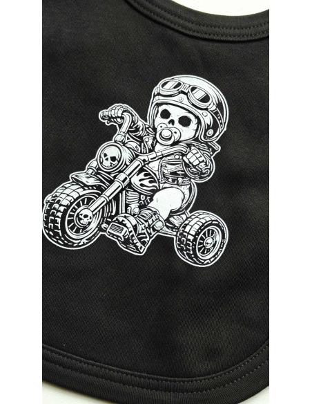 Bavaglino Bebé Motociclista Triciclo Chopper | Bavaglino Biker Cotone