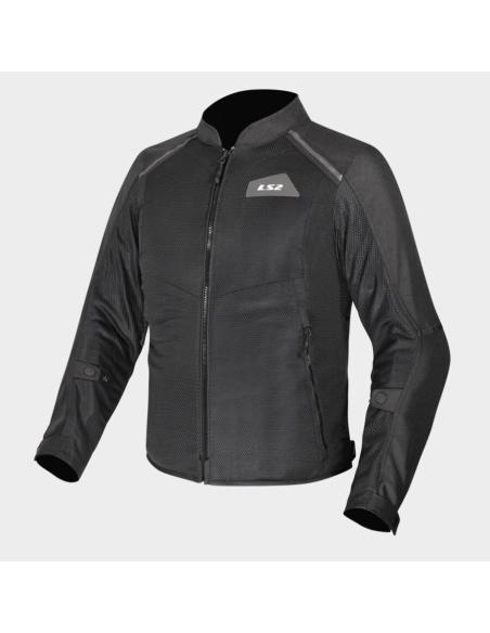 LS2 Breeze Black Summer Ventilated Jacket with Protectors