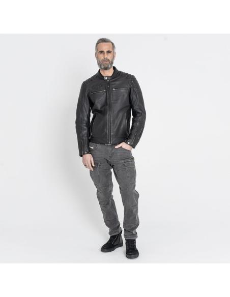Veste en Cuir John Doe Storm Black AAA | Iguana Custom