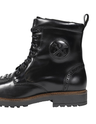 John Doe Falcon Black Leather Motorcycle Boots | Iguana Custom