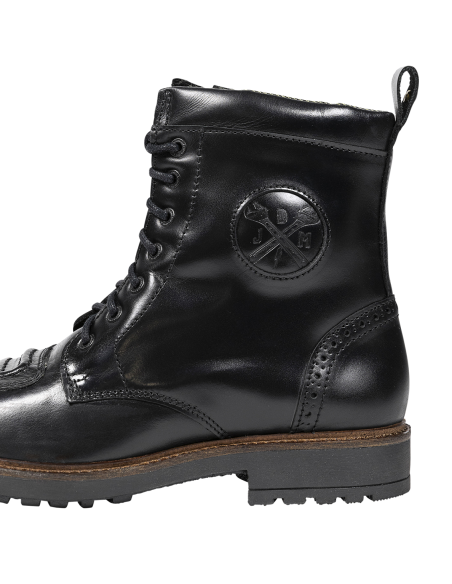 John Doe Falcon Black Leather Motorcycle Boots | Iguana Custom