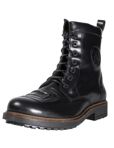 John Doe Falcon Black Leather Motorcycle Boots | Iguana Custom