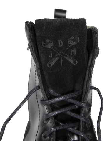 Bottes John Doe Falcon Noires de Moto en Cuir | Iguana Custom