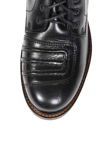 Bottes John Doe Falcon Noires de Moto en Cuir | Iguana Custom
