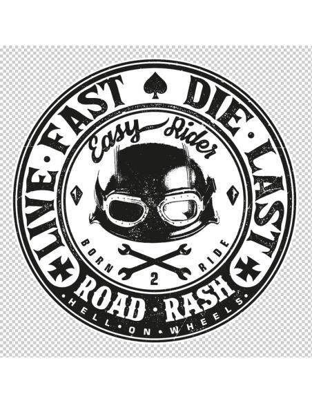 Calca UV Live Fast Die Last 7 cm biker vintage | Iguana Custom