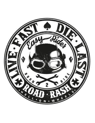 Calca UV Live Fast Die Last 7 cm biker vintage | Iguana Custom