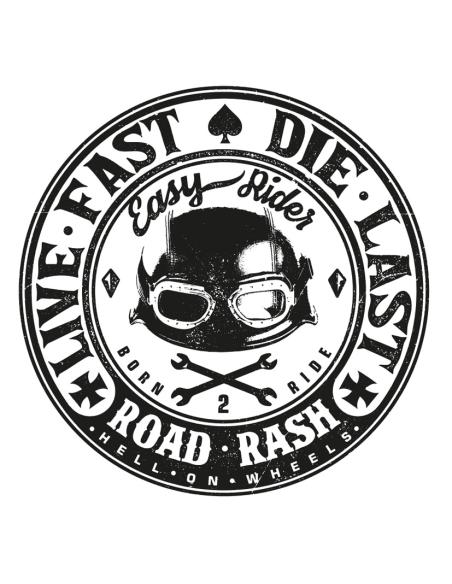 Calca UV Live Fast Die Last 7 cm biker vintage | Iguana Custom