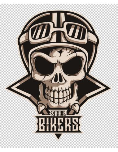 Calca UV Skull Bikers 7 cm estilo biker vintage | Iguana Custom