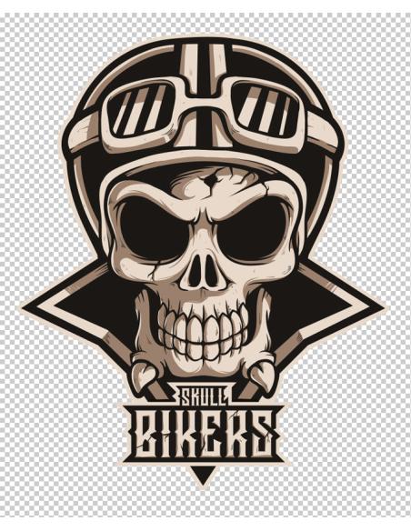 Calca UV Skull Bikers 7 cm estilo biker vintage | Iguana Custom