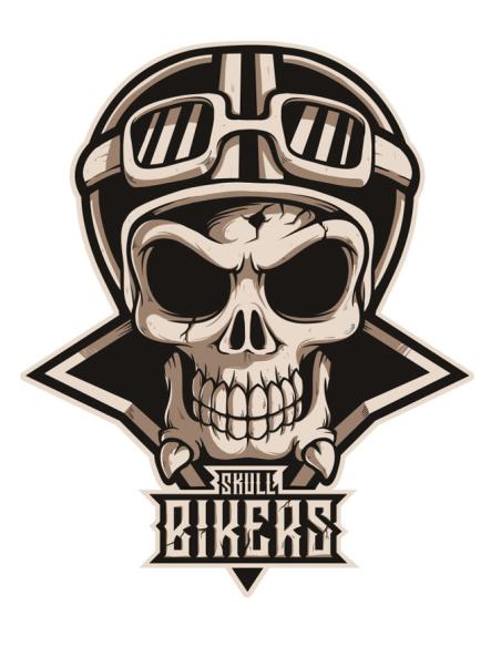 Calca UV Skull Bikers 7 cm estilo biker vintage | Iguana Custom