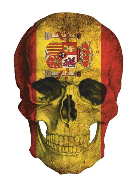 Calca UV calavera bandera de España 7 cm | Iguana Custom