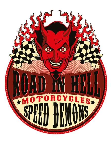 Calca UV Speed Demons Road in Hell  vintage 75 X 75 Mm a precio de oferta