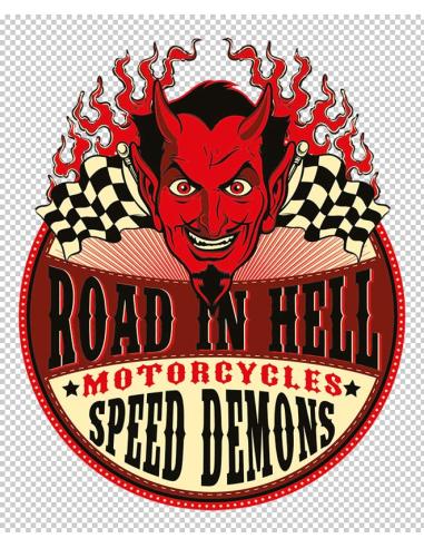 Calca UV Speed Demons Road in Hell  vintage 75 X 75 Mm a precio de oferta