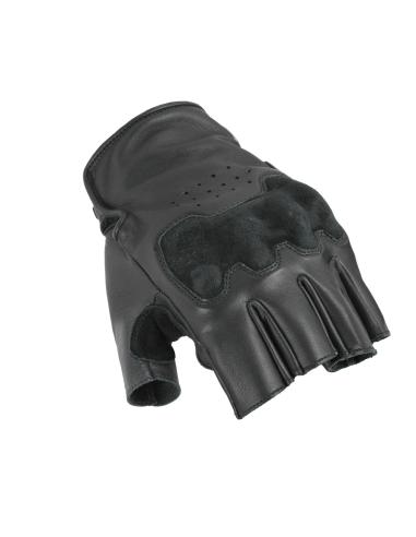 Black leather MACNA Tulsa fingerless gloves