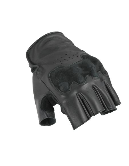 Black leather MACNA Tulsa fingerless gloves