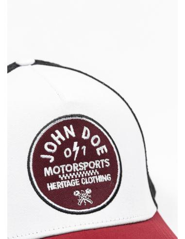 Cappellino John Doe JDM 0/1 Red nero/bianco