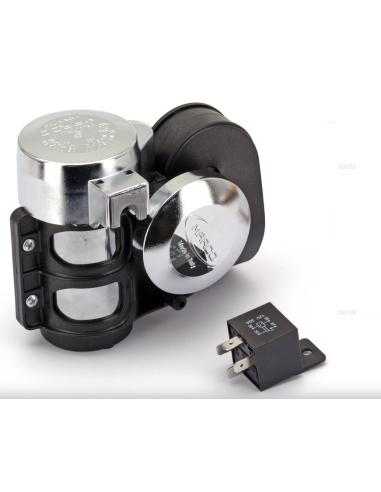 BOCINA ELETROPNEUMÁTICA TORNADO CROMO DUPLO TOM 112 DB