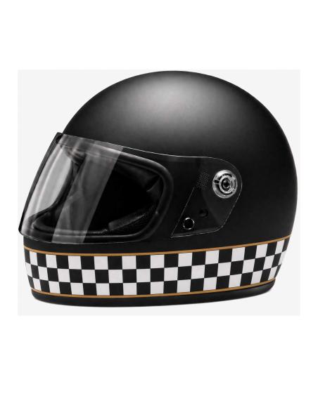 Autocollant UV Checker Noir et Doré 5x55 cm pour Moto et Casque