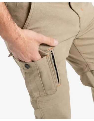 Pantaloni Moto Uomo Air IV Man Beige Protezioni CE
