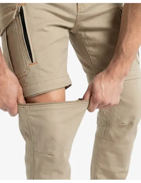 Pantaloni Moto Uomo Air IV Man Beige Protezioni CE