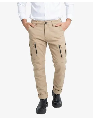 Men's Motorcycle Pants Air IV Man Beige CE Protections