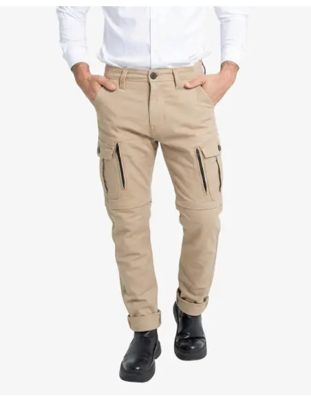 Pantalón Moto Hombre Air IV Man Beige Protecciones CE