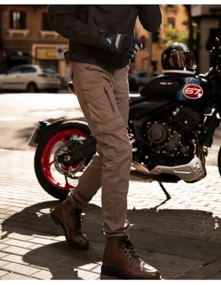Calças Moto Homem Air IV Man Bege Proteções CE
