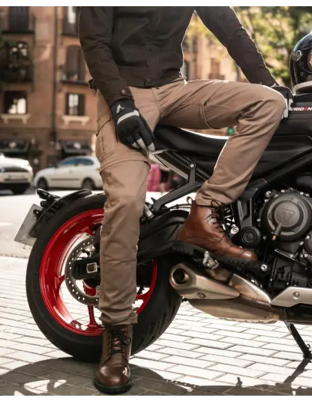 Men's Motorcycle Pants Air IV Man Beige CE Protections