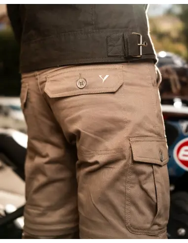 Pantaloni Moto Uomo Air IV Man Beige Protezioni CE