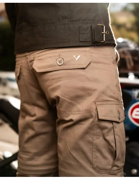 Pantalón Moto Hombre Air IV Man Beige Protecciones CE