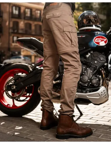 Calças Moto Homem Air IV Man Bege Proteções CE