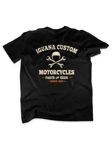 Maglietta Iguana Custom Motorcycles Nera Uomo