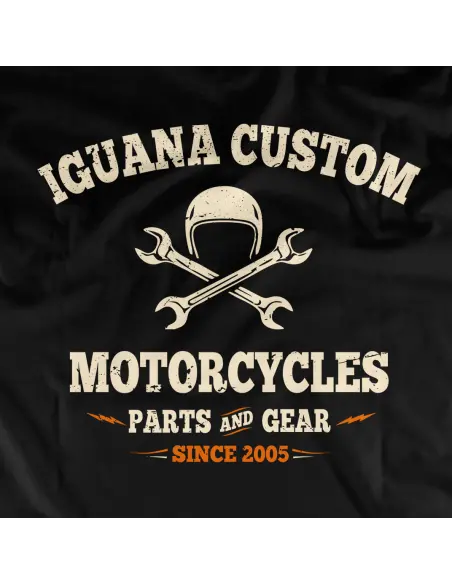 Maglietta Iguana Custom Motorcycles Nera Uomo