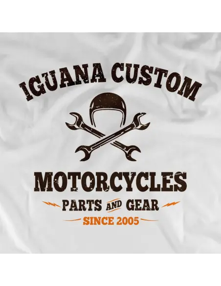 Camisola Branca Iguana Custom Motorcycles Homem