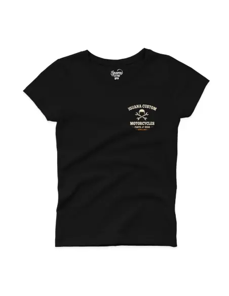 T-shirt Femme Noire Iguana Custom Motorcycles
