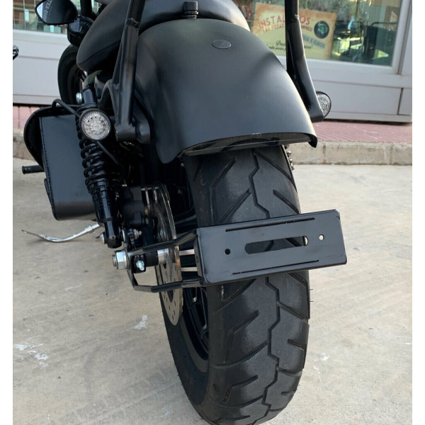 SOPORTE MATRICULA SPORTSTER TRAS RUEDA NEGRO...