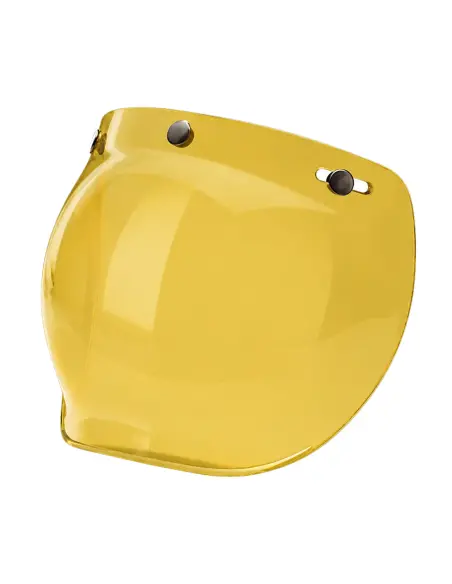 Yellow Bubble Visor 3 Buttons Jet Helmet | Iguana Custom