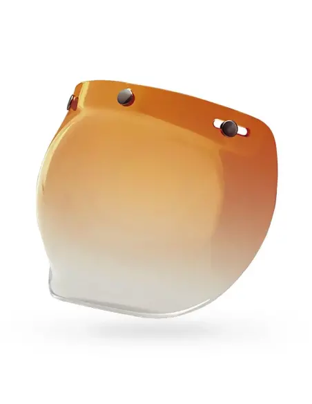 Viseira Bubble Âmbar 3 Botões Capacete Jet | Iguana Custom