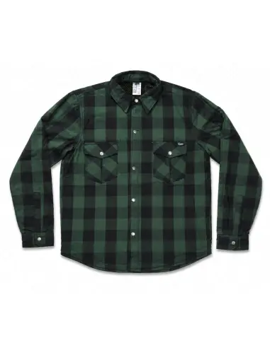 Camicia da Motociclista Boscaiolo Verde AA con Kevlar | Iguana Custom