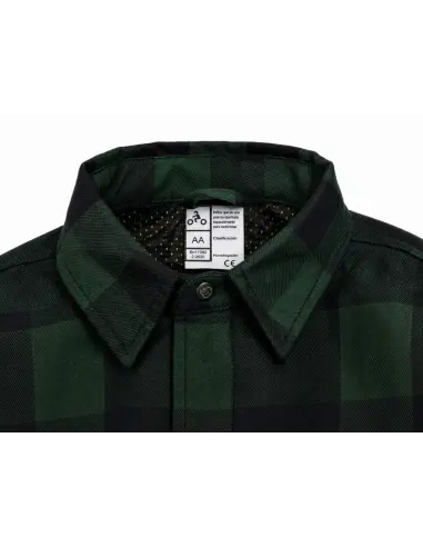 Camicia da Motociclista Boscaiolo Verde AA con Kevlar | Iguana Custom