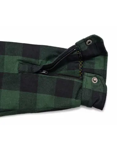 Camisa Motard Lenhador Verde AA com Kevlar | Iguana Custom
