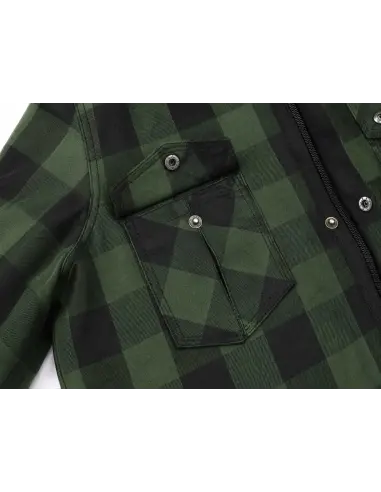Women's Biker Shirt Green AA with Kevlar | Iguana Custom