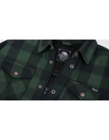 Camicia da Motociclista Donna Verde AA con Kevlar | Iguana Custom