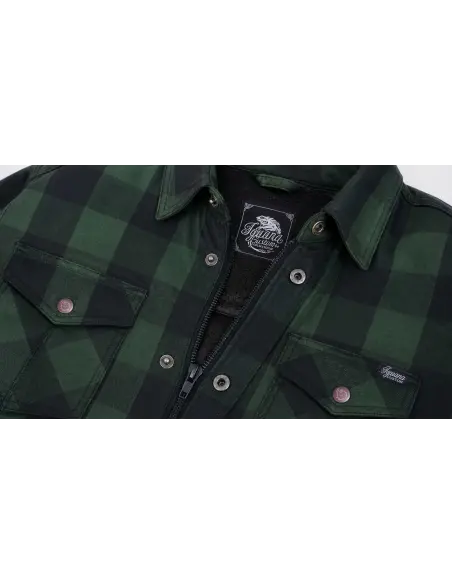 Women's Biker Shirt Green AA with Kevlar | Iguana Custom