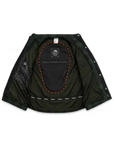 Women's Biker Shirt Green AA with Kevlar | Iguana Custom