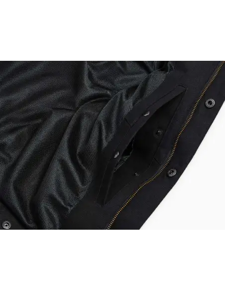Women's Biker Vest Black Denim and Croc Leather | Iguana Custom