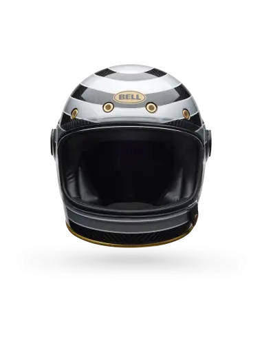Capacete Bell Bullitt GT Carbon RSD Preto Prata | Iguana Custom